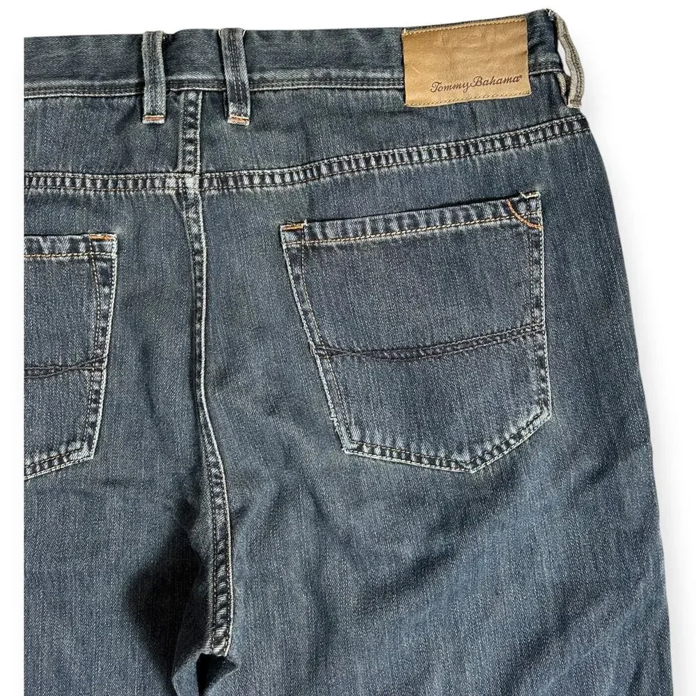 Tommy Bahama 36x32 Jeans Dark Wash Straight Denim Lyocell Blend Men M07 - Picture 4 of 6